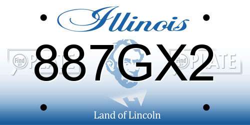 887GX2 Illinois License Plate