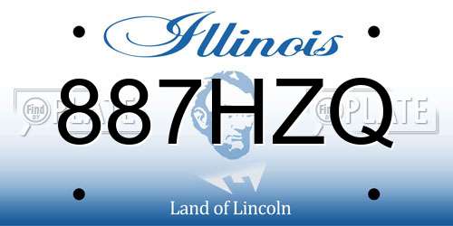887HZQ Illinois License Plate