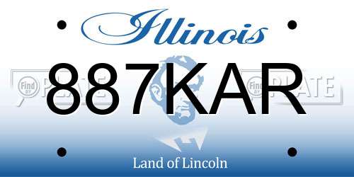 887KAR Illinois License Plate