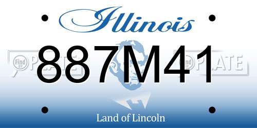 887M41 Illinois License Plate