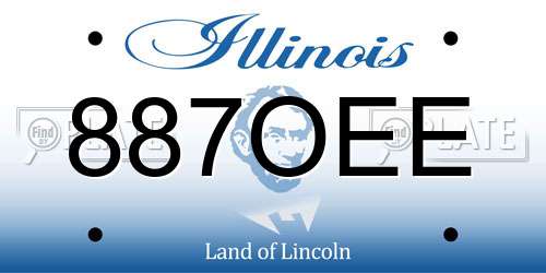 887OEE Illinois License Plate