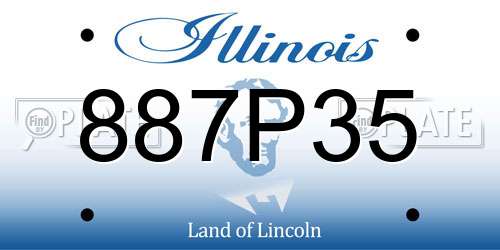 887P35 Illinois License Plate