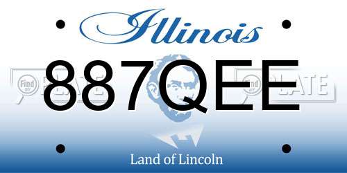 887QEE Illinois License Plate