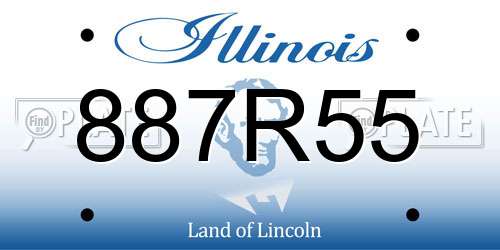 887R55 Illinois License Plate