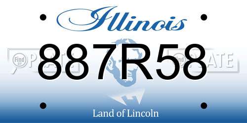887R58 Illinois License Plate
