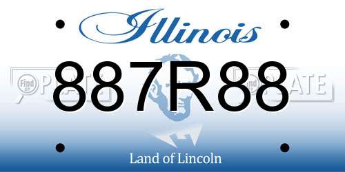 887R88 Illinois License Plate