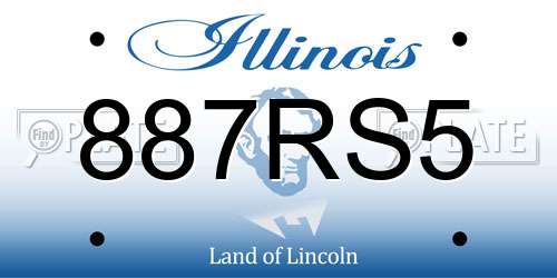 887RS5 Illinois License Plate