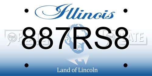 887RS8 Illinois License Plate