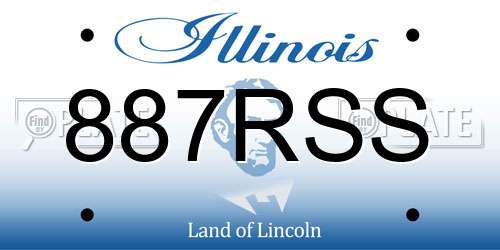 887RSS Illinois License Plate