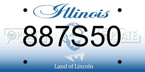 887S50 Illinois License Plate
