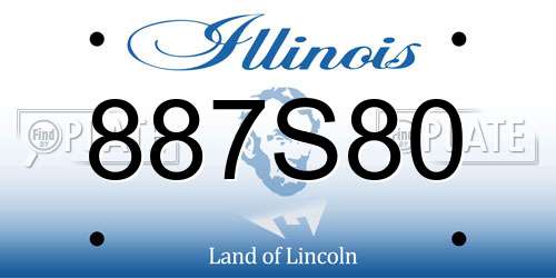 887S80 Illinois License Plate