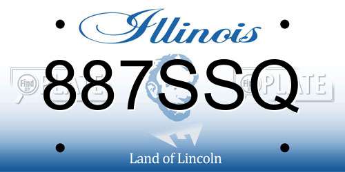 887SSQ Illinois License Plate