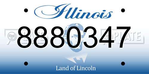 8880347 Illinois License Plate
