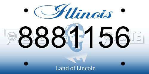 8881156 Illinois License Plate