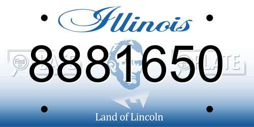 8881650 Illinois License Plate