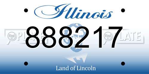 888217 Illinois License Plate