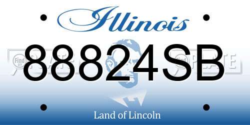88824SB Illinois License Plate