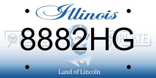 8882HG Illinois License Plate