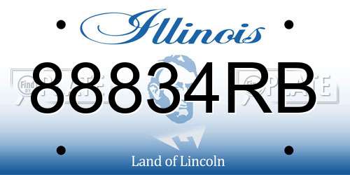 88834RB Illinois License Plate