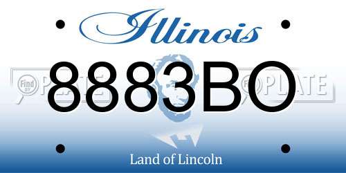 8883BO Illinois License Plate