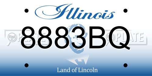 8883BQ Illinois License Plate