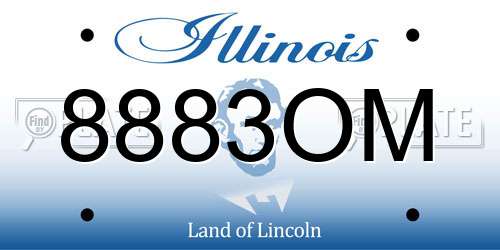 8883OM Illinois License Plate