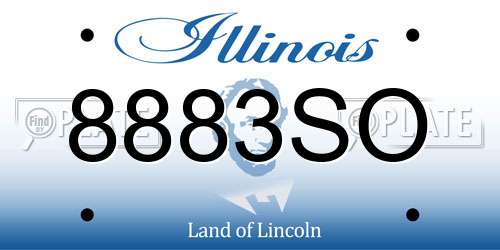 8883SO Illinois License Plate