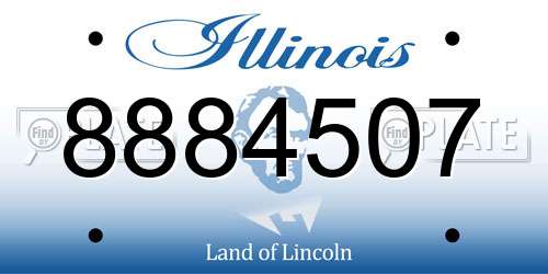 8884507 Illinois License Plate