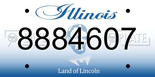 8884607 Illinois License Plate