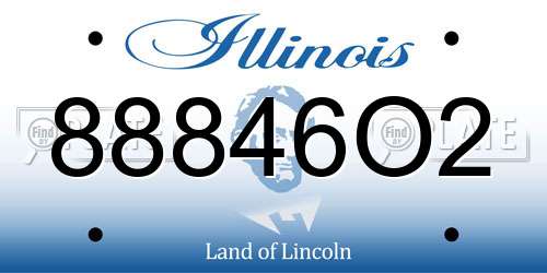 88846O2 Illinois License Plate