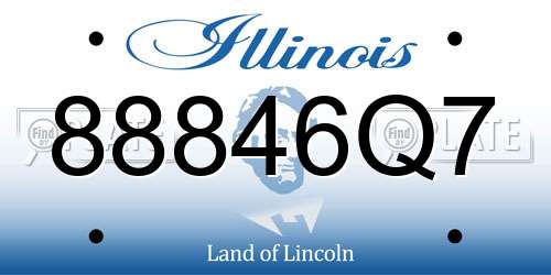 88846Q7 Illinois License Plate