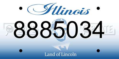 8885034 Illinois License Plate