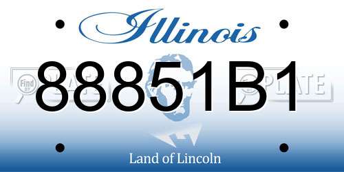 88851B1 Illinois License Plate