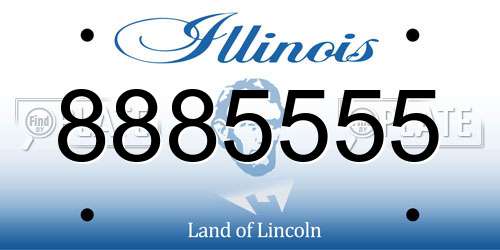 8885555 Illinois License Plate