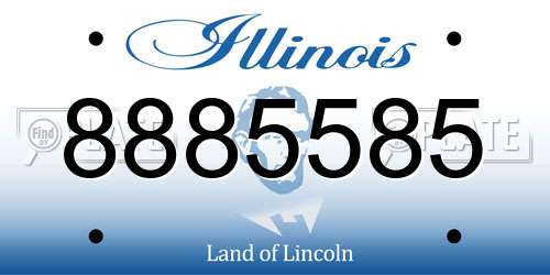 8885585 Illinois License Plate