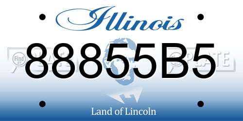 88855B5 Illinois License Plate