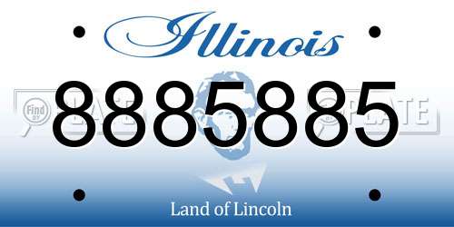 8885885 Illinois License Plate