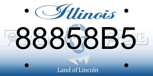88858B5 Illinois License Plate