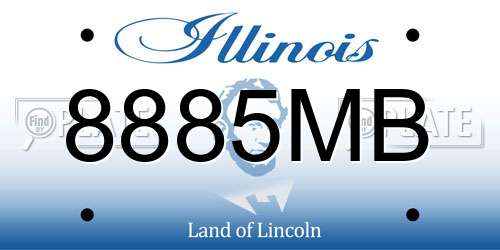 8885MB Illinois License Plate