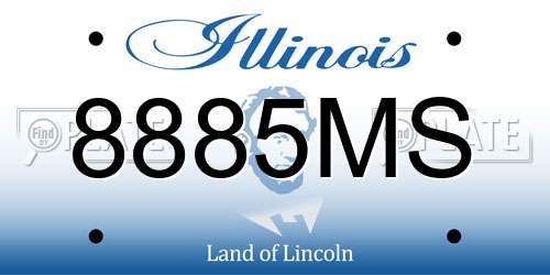 8885MS Illinois License Plate