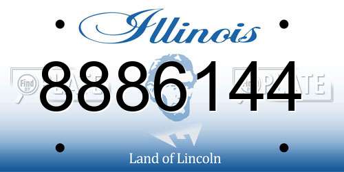 8886144 Illinois License Plate