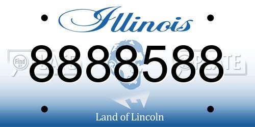 8888588 Illinois License Plate