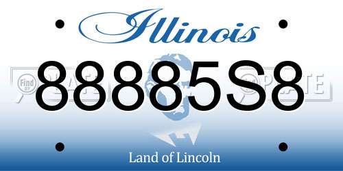 88885S8 Illinois License Plate