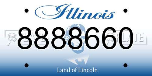 8888660 Illinois License Plate