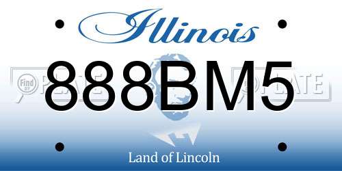 888BM5 Illinois License Plate