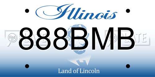 888BMB Illinois License Plate