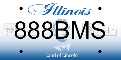 888BMS Illinois License Plate