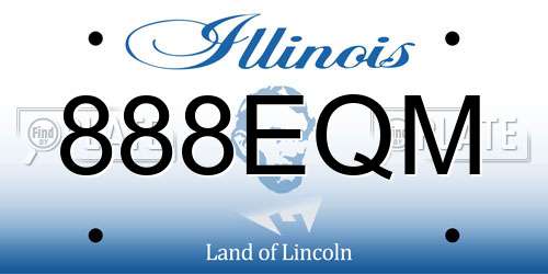 888EQM Illinois License Plate