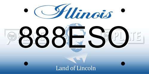 888ESO Illinois License Plate