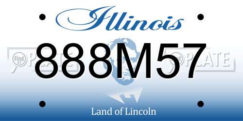 888M57 Illinois License Plate